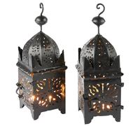 2er Set Candle Lantern Tealight Holder Candles Deco Garden Lantern Oriental