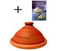 2er Set, Original Tajine Tagine Ø 35 CM + Vegetarian Delight From North Africa