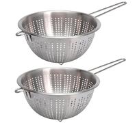 2er Set Strainer Ø 24cm Colander Stainless Steel Pasta Metal Mesh
