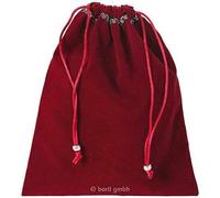 2er Set Velvet bag 18 cm x 22 cm with border and drawstring, jewellery bag, velvet bag, fabric bag, storage bag