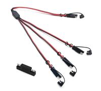 2Feet / 65cm 14 AWG SAE Connector Y Splitter 1 to 2/3/4 Extension Cable Compatible with Solar Connection and Transfer (14 AWG 1 to 3)