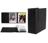 2Fold Binder for Holding Broadway Play Program and Theater Programs with 30 Custom Sheet Protectors - PU Leather - Fits Programs from Mid 1980s to Modern (Black EmbossedP)