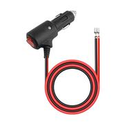 2Ft 12V Cigarette Lighter Plug with On Off Switch,16AWG Car Cigarette Lighter Adapter,12 Volt Plug Build in 15A Fused Stablely Charging for Car Cb Radio,Cooler (2FT)