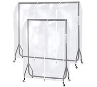 2ft 3ft 4ft 5ft 6ft Clear Transparent Clothes Rail Protective Zip Over Cover for Garment Hanging Coat Racks The Shopfitting Shop ® (for 6ft Rail)