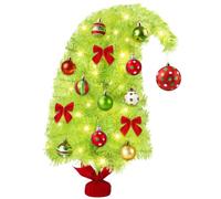 2FT/60CM Artificial Mini Christmas Tabletop Pine Tree Xmas Indoor Decor | Small Artificial Tabletop Christmas Pine Tree with Velvet Bag Base for Xmas Indoor Party Tabletop Decorations