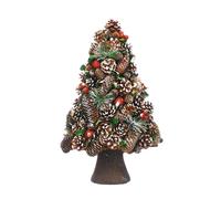 2ft Berries & Pinecones Christmas Tree Artificial - White Frosted Green Ornament Tips