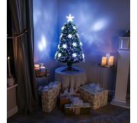 2ft Green Fibre Optic Christmas Tree with LED Snowflakes