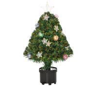 2FT Pre-lit Artificial Christmas Tree Tabletop LED Lights Pot Table Desk Green