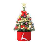 2FT Pre-lit Mini Christmas Tree, Tabletop Christmas tree with lights, Artificial Small Xmas Trees for Home, Kitchen, Office, Bedroom, Shop, Bar Decorations