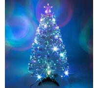 2ft White Artificial Fibre Optic Christmas Xmas Tree with Multi LED 60cm