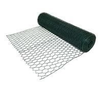 2FT X 164FT Hexagonal Wire Mesh Fence, Green Mesh Size 2"x2", PVC Coated Galvanised Chicken Wire, Coops, Pet Enclosures, Dogs, Garden Fencing, Boundary Fences, Poultry Fencing, Aviarys