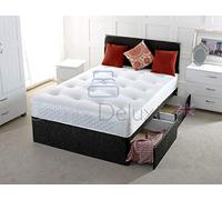 2FT6 3FT Chenille Fabric Divan Bed with Mattress | Free HEADBOARD | Storage Drawers by Comfy Deluxe LTD (Grey, 2FT6 0 Drawers)