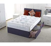 2FT6 3FT Chenille Fabric Divan Bed with Mattress | Free HEADBOARD | Storage Drawers by Comfy Deluxe LTD (Purple, 2FT6 2 Drawers)