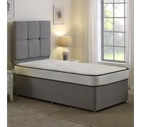 (2ft6 Shorty Small Single Mattress - 75cm x 175cm) Damask EasyClean Double Life Dual Sided Tufted Mattress