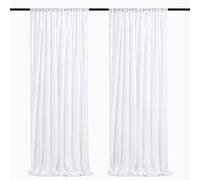 2FTx8FT Sequin Backdrop White Party Curtain Panel 2 Pieces Sequin Photography Backdrop for Prom Party Background Decor