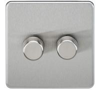 2G 2-way 10-200W (5-150W LED) Intelligent dimmer - Brushed Chrome