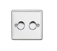 2G 2-way 10-200W (5-150W LED) Intelligent dimmer - Brushed Chrome