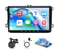 2G+32G Android 13 Car Stereo for VW Scirocco 2009-2014 Double Din Car Radio with 9 Inch IPS Touchscreen Wireless Carplay Android auto Bluetooth GPS WIFI FM/RDS SWC Split Screen Backup Camera