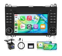 2G 32G Android Car Radio for W169 W245 B160 B170 B180 B200 W639 Vito Viano W906 Sprinter with Wireless Carplay Android Auto, 7 Inch Touchscreen Car Stereo with Bluetooth FM RDS GPS WiFi EQ Rear Camera