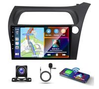 2G+32G Car Stereo for Honda Civic Hatchback 2005-2011 with Wireless Carplay Android Auto, 9 Inch Android 13 Touch Screen 2 Din Car Radio Head Unit w/GPS Bluetooth Wifi AHD FM AM BT SWC Backup Camera