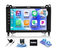 2G+64G Android 13 Car Stereo for Mercedes Benz A B Class W169 W245 W639 Vito Viano W906 Sprinter with Wireless CarPlay Android Auto, 9" Touch Screen Bluetooth Car Radio GPS WiFi FM HD Reverse Camera
