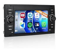 2G+64G Android 15 Car Stereo for Ford Transit 2007-2012 Focus 2005-2008 Kuga 2008-2011 7 Inch Car Radio with Wireless CarPlay Android Auto Touchscreen Bluetooth GPS WIFI FM RDS SWC Camera
