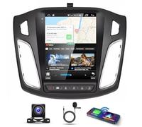 2G+64G Android 15 Upgrade Car Stereo for Ford Focus 2012-2018 with Wireless Carplay and Android Auto, 9.7 Inch Touch Screen 2 Din Car Radio Receiver w/Wifi Bluetooth GPS FM BT SWC Backup Camera