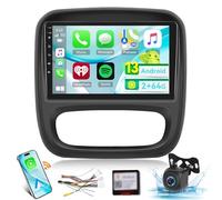 [2G+64G] Car Radio for Opel Vivaro B 2014-2018 and Renault Traffic 3 2014-2021, Android 13 Touch Screen Vivaro Stereo, Carplay/Android Auto/Bluetooth/WiFi + AHD Reverse Camera