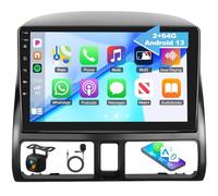 2G+64G Car Stereo for Honda CRV 2001-2006 with Wireless Carplay Android Auto 9" Touch Screen Bluetooth Car Radio with Mirror Link GPS Sat Nav FM HD Reverse Camera