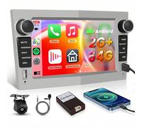 2G+64G for Opel Vauxhall Corsa Astra Vivaro Zafira Car Radio Stereo with Wireless Carplay Android Auto GPS WiFi, Hodozzy 7" IPS Touchscreen Radio Bluetooth FM EQ USB Type-C SWC Reverse Camera(Silver)
