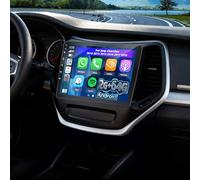 [2G+64G] Volxcereo Car Radio for Jeep Cherokee 2013-2018, 10.1 inch Android Touchscreen Stereo with Carplay/Android Auto, GPS, WiFi, Bluetooth, SWC, FM/RDS, Backup Camera, EQ