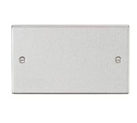 2G Blanking Plate - Square Edge Brushed Chrome