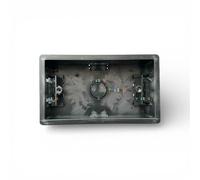 2g Dry Lining Back Box 1g Back Box Plasterboard 35mm Dry Lining Wall Mounting Back Box Socket Electrical Switch Recessed 2 Gang Pattress 1 Gang Wall Black Adjustable Lugs Pack of 1 (2 Gang)