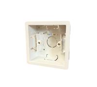 2g Dry Lining Back Box 1g Back Box Plasterboard 35mm Dry Lining Wall Mounting Box Socket Electrical Switch Recessed 2 Gang Pattress 1 Gang Wall Black White Adjustable Lugs Pack of 1 (White, 1 Gang)