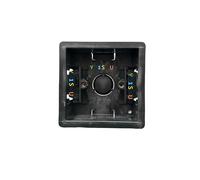 2g Dry Lining Back Box 1g Back Box Plasterboard 35mm Dry Lining Wall Mounting Box Socket Electrical Switch Recessed 2 Gang Pattress 1 Gang Wall Black White Adjustable Lugs Pack of 1 (Black, 1 Gang)