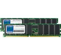 2GB (2 x 1GB) DDR 266/333/400MHz 184-PIN ECC REGISTERED DIMM (RDIMM) MEMORY RAM KIT COMPATIBLE WITH SERVERS/WORKSTATIONS/MOTHERBOARDS (*NOT FOR PCs*)