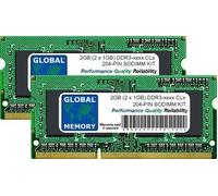 2GB (2 x 1GB) DDR3 1066/1333MHz 204-PIN SODIMM MEMORY RAM KIT COMPATIBLE WITH LAPTOPS/NOTEBOOKS