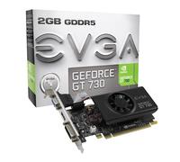 2GB EVGA GeForce GT 730, 28nm, 5010MHz GDDR5, GPU 902MHz, 384 Cores, Low Profile