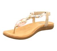 2Go Fashion Women's 8018-805 Flat Sandal, Gold, 4 UK
