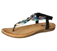 2Go Fashion Women's 8018-805 Flat Sandal, Schwarz, 5.5 UK