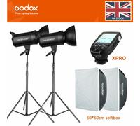 2Godox SK400II 400W 2.4G Studio Flash+softbox+2m light stand+Xpro-C/NS/F/O Kit