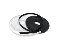2GT Open Belt GT2 Timing Width 8mm 10mm 2M 2MGT Belts 3D Printer 1Pcs(5 meter,BLACK - 2GT_BELT WIDTH 10MM)