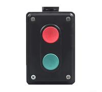 2H 3H Push Button Switch Box, LA4-2H LA4-3H Industrial Control Switch for Machine Tool Power Start Stop, Bakelite Material, IP65 Rated, -40℃ to 70℃ Operating Temp, Screw Terminal Connection(LA4-2H)