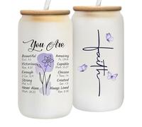 2IMT Women of The Bible Drink Cup Christian Gifts for Women Faith - Christian Tumblers Bible Verse for Woman - Religious Gifts Spiritual Encouragement Inspirational Gifts for Mom Nana 16oz Glass Can