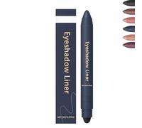2in 1 Eyeliner Eyeshadow,Eye Shadow Crayon Cream Highlighter Pen, 2-in-1 Eye Makeup Eyeliner + Eyeshadow Smudge-Proof & Waterproof,Glides Smoothly for Vibrant Color (Navy)