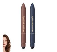 2in 1 Eyeliner Eyeshadow,Eye Shadow Crayon Cream Highlighter Pen, 2-in-1 Eye Makeup Eyeliner + Eyeshadow Smudge-Proof & Waterproof,Glides Smoothly for Vibrant Color (H)