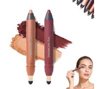 2in 1 Eyeliner Eyeshadow, Inelaborate Eye Shadow, Smudge-Proof & Waterproof, Long-Lasting, Smooth and Easy to Color, Gentle & Smooth Application (A *2)