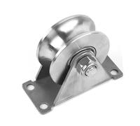 2In 304 Stainless Steel Sliding Door Wheels U-Slot Rollers Heavy Duty Pulleys Smooth Rolling Dual Bearing Plate Casters