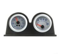 2in 52mm Dual Gauge Pod Holder Compatible with for Car Dash Mount - Black ABS Plastic Meter Cup Fit 2'' Gauges, 6.3 x 4.3 x 3in