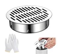 2in-8in Round Floor Drain Cover Anti Blocking Drain Cover Shower Drain Cover for Bathrooms Kitchens and Outdoor Areas Superior Strength and Durability Silver(50mm/2in)